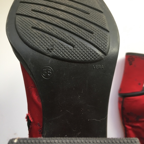 SOLD Oriental floral chunky heels | vintage - Picture 7 of 8